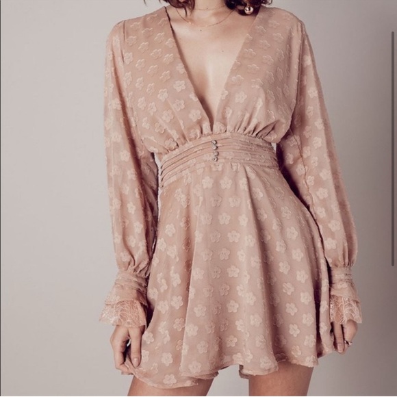 For Love & Lemons Modern Love Dress Rose Gold Large - Picture 4 of 16